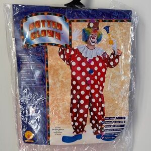 RUBIE’S COSTUME COMPANY Red Adult Polka Dot Clown Costume